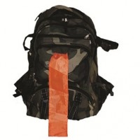 Camo Backpack with Orange Pull-Out Flag