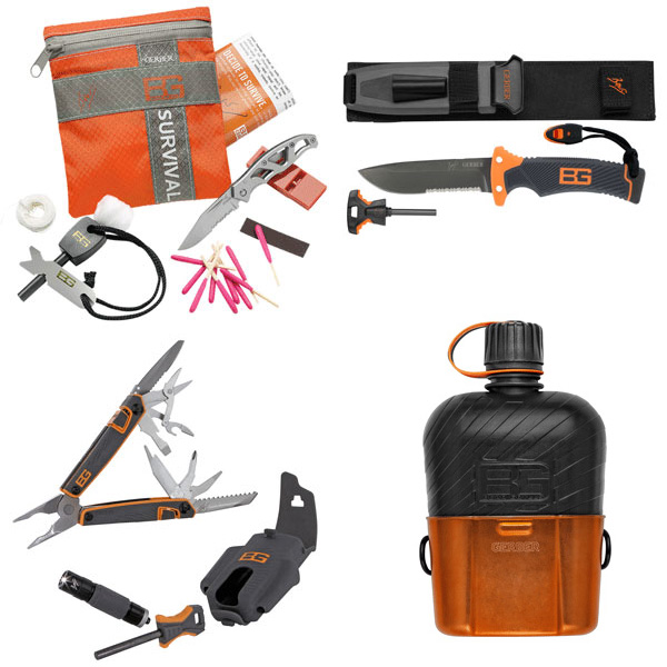 Featured products from the Bear Grylls survival collection at Year Zero Survival