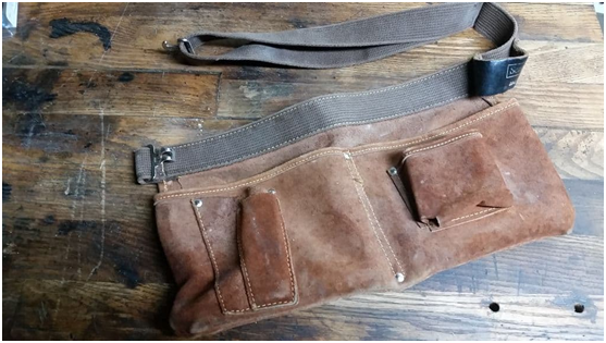 Camping Hack #17 Use an Old Tool Belt to Keep your Camping Essentials Organized