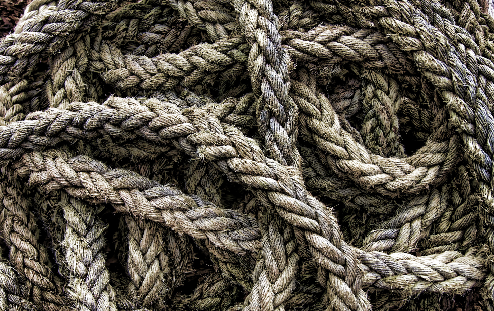 Bundle of brown rope